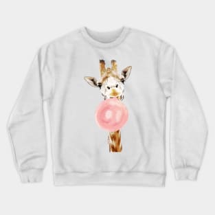 Pink Bubblegum Giraffe Crewneck Sweatshirt